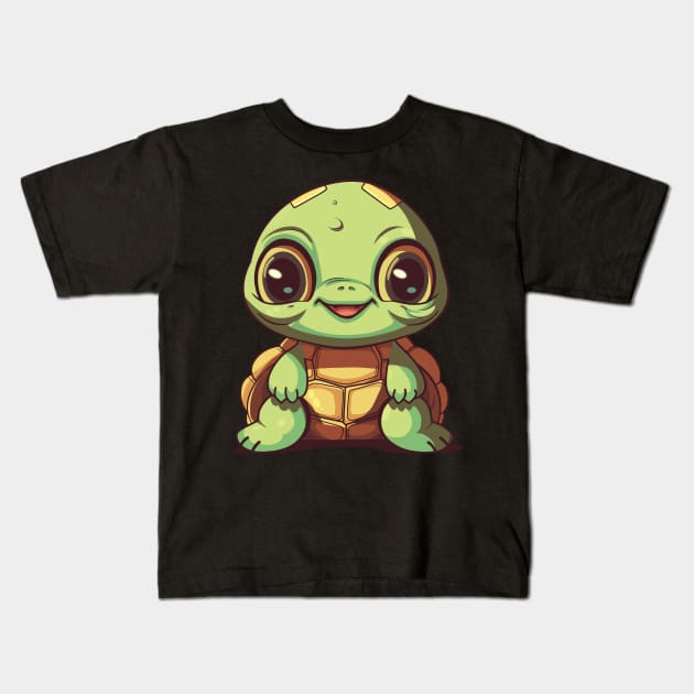 Cute Turtle Kids T-Shirt by micho2591